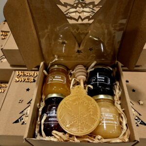 Prezent świąteczny z miodem