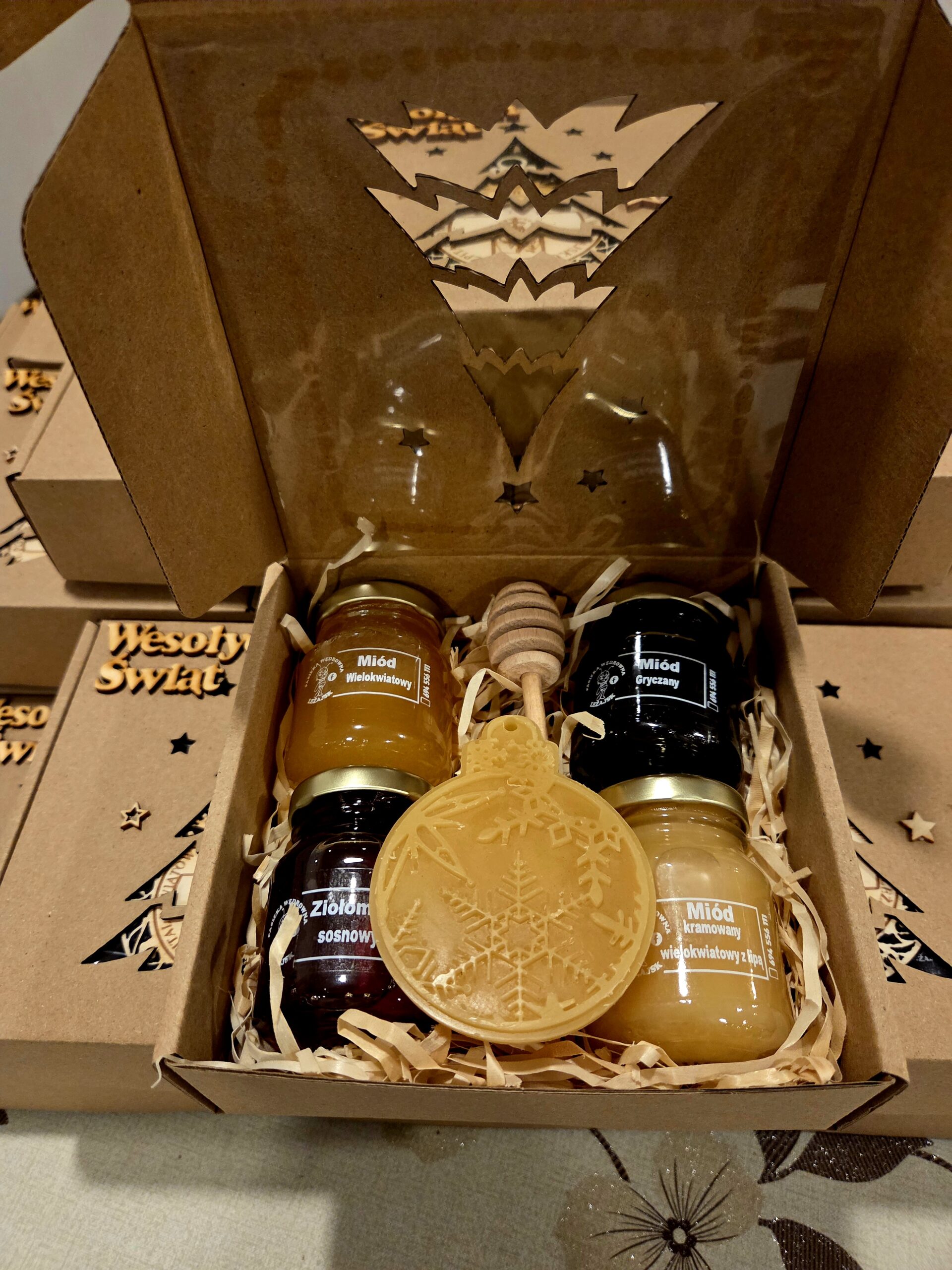 Prezent świąteczny z miodem